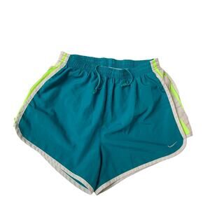 Nike Dri - Fit Blue Green White Shorts with Inside Pocket Women's size Small